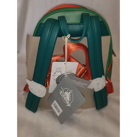 Disney Loungefly Backpack Christmas NWT Tinker Stitch GLOW IN DARK Peter Mickey - Picture 2 of 16